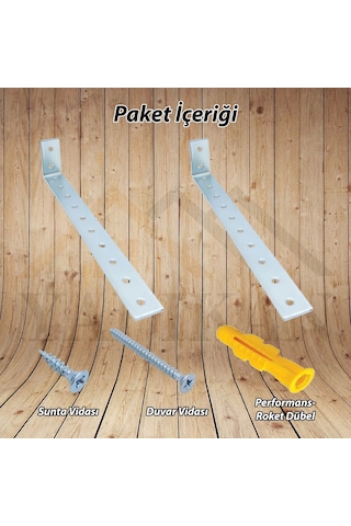 Deprem Dolap Sabitleme Aparatı Seti 4x20 Cm Uzun - Mobilya Gardırop Duvara Sabitleyici