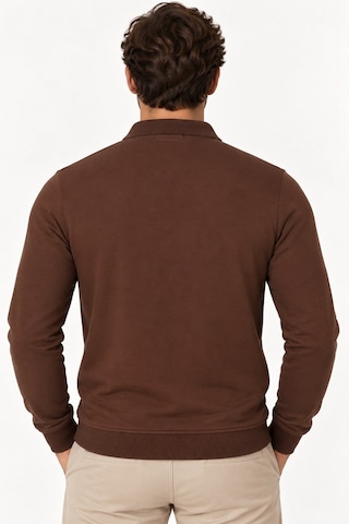V9007 Dewberry Erkek Sweatshırt-düz Kahve