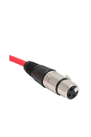 Mikrofon Kablosu 20 Metre Xlr Erkek-xlr Dişi Kırmızı