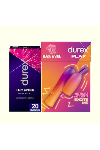 Durex Intense Uyarıcı Jel 10 ML + 2'si 1 Arada Vibratör Ve Uyarıcı Başlık