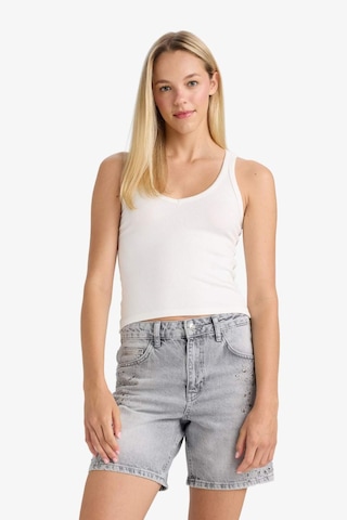 Defacto Yüksek Bel Jean Bermuda Şort F9968ax25aunm55 Gri
