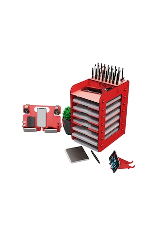 Kuk Design Robinia A4 Evrak Rafı Ofis Masaüstü Organizer Set Siyah