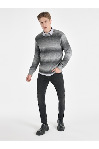 Colin's Colins Regular Fit Gri Erkek Kazak Cl1065733 Gri