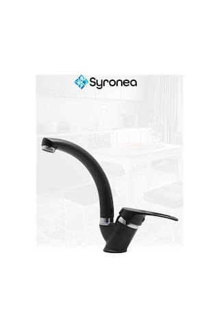 Mix Siyah Mutfak Banyo Lavabo Bataryası Aç Kapa Musluk Siyah
