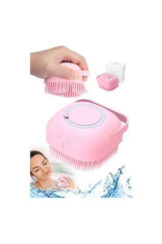 Tilbe Home Hazneli Şampuan Banyo Duş Kesesi Pembe