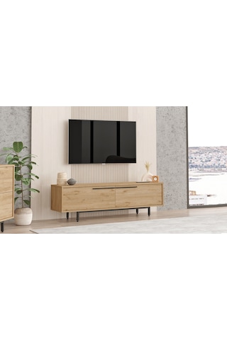 Robin Home Lidya Tv Ünitesi Sehpası Metal Ayaklı 160cm Sepet