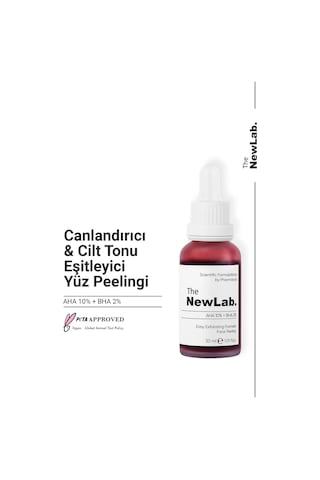 The NewLab Canlandırıcı & Cilt Tonu Eşitleyici Kırmızı Peeling Serum 30 Ml (Aha 10% Bha 2%)