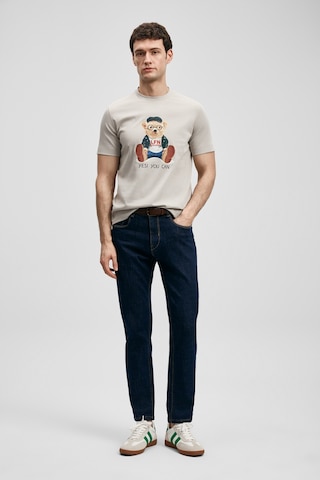 Lufian Teddy Modern Grafik T- Shirt Taş Taş 111020305100190 Taş