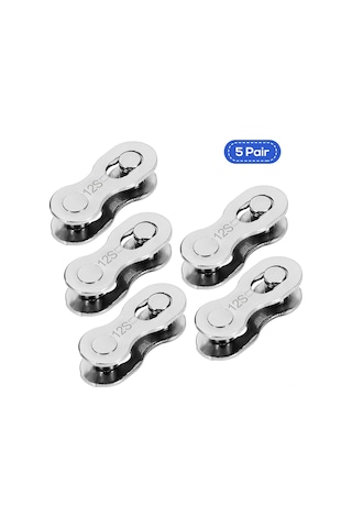 Ranyeek 950kgf Çekme Dayanımlı, 12 Hızlı Dağ Ve Yol Bisikleti İçin Yeniden Kullanılabilir Bisiklet Zincir Bağlantısı, 5 Çift Gümüş Çok Renkli