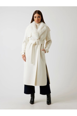 Guess Ella Kadın Çok Renkli Yün Karışımlı Kaban 5bgl027125a-mcml Çok Renkli