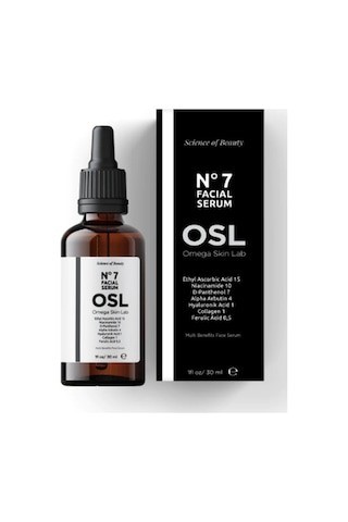 OSL Omega Skin Lab Tek Üründe 7 Aktif No:7 Cilt Bakım Serumu 30 ML