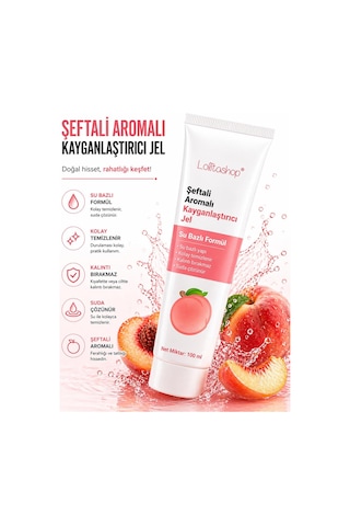 Şeftali Aromalı Su Bazlı Ekstra Kayganlaştırıcı Jel 100 Ml Yenilebilir Şeftali Hazzı Aromalı Kaydırıcı Jel