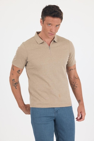 Kahverengi Kısa Kol Düz Suprem Polo Yaka Cepsiz Pamuklu Casual Slim Fit Tişört 1011250164 402 Kahverengi