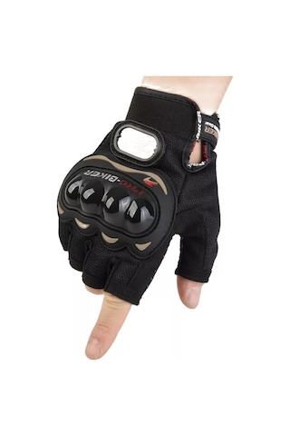 MOONRIDER Efili Yarım Parmak Korumalı Pro Motorcu Motosiklet Eldiveni