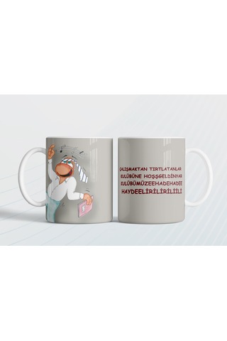 Çalışmaktan Tırlatanlar Kulübüne Hoşgeldinyar Hediye Kupa Love Bug-t Gri