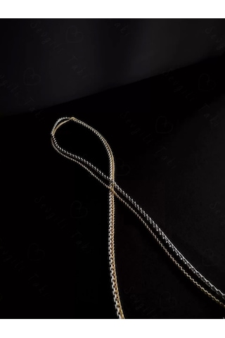60cm İki Zincirli Bel Takısı Sevgili Takı Koleksiyonu Gold-silver Altın - Gümüş