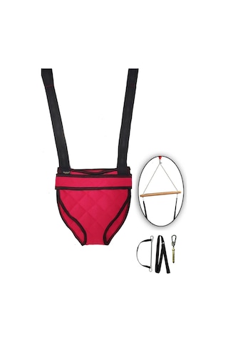 Indirimsmart Bundera Eko Üçlü Set Kırmızı Bebek Hamak Beşik Hoppala Zıpzıp