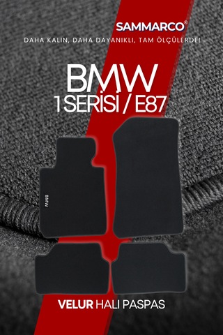 Bmw 1 Serisi E87 2004-2011 Halı Paspas Velur Paspas Kumaş Paspas Oto Paspas