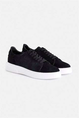 Süvari Siyah Süet Bağcıklı Sneakers Say2001500012-s09
