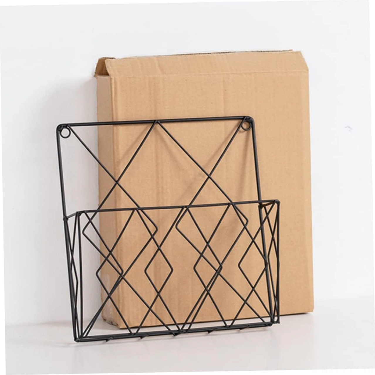 Yaleker Duvar Kurulu Demir Tel Dergi Depolama Rafı - Gazete, Dosya Düzenleyici Ve Duvar Dekorasyonu Siyah