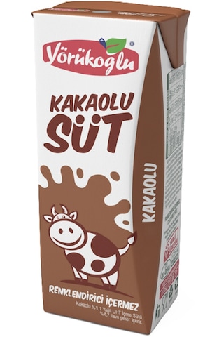 Yörükoğlu Kakaolu Süt 180 Ml X 24 Adet