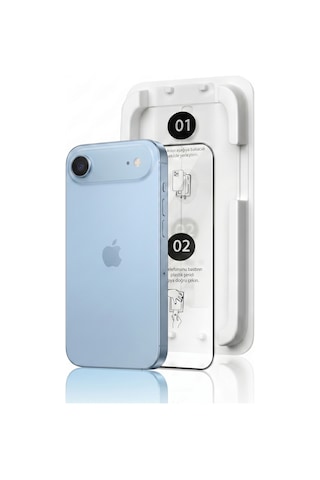 Fulltech Magicbox iPhone Uyumlu Air Premium Tempered Glass Aparatlı Ekran Koruyucu - Clear