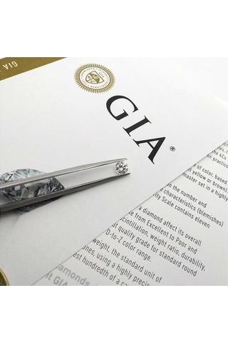 0.45 Karat E Vs2 Gıa Sertifikalı Pırlanta Tektaş Yüzük Beyaz