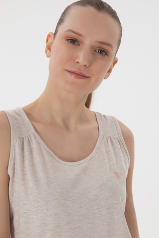 U.s. Polo Assn. Kadın Bej Pijama Takım 50312914-vr011 Bej