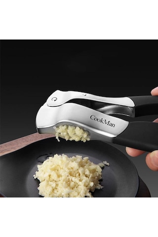 Mutfak Sarımsak Presi Manuel Sarımsak Ezici Paslanmaz Çelik Pres Doğrama Sarımsak Aleti Sebze Ev Aleti Aksesuarları Gümüş