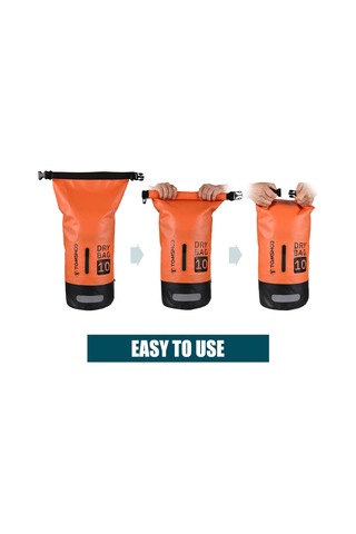 Springsun 10l/20l Su Geçirmez Sırt Çantası, Pvc Malzeme, Seyahat Ve Su Sporları İçin Roll-top Kuru Çanta, Telefon Kılıfı Dahil