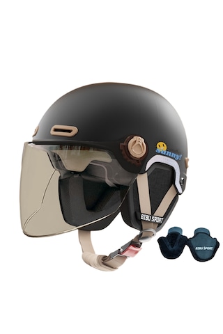 Eternal Luck 3c Kulak Koruma Sıcaklığı Four Seasons Elektrikli Araç Kaskı Siyah