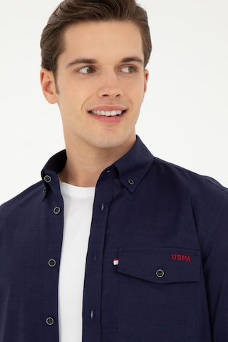 U.s. Polo Assn. Erkek Lacivert Gömlek Desenli 50283364-vr033 Lacivert