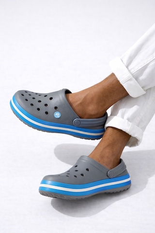 Crocs Unisex Crocband Classic Unisex Terlik Sandalet Gri Beyaz Siyah