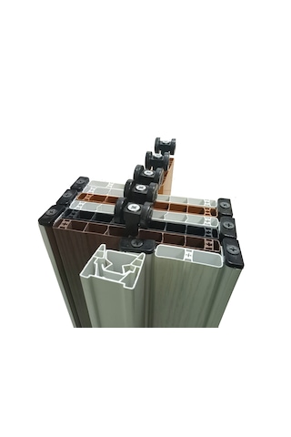 Penguen Akordiyon Kapı Bayaz Camlı En 88-102 Cm Arası Boy 220 Cm