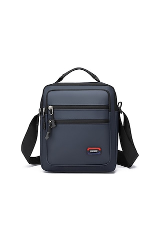 Erkekler İçin Şık Ve Fonksiyonel Tek Omuzlu Çanta Büyük Kapasiteli, Dikey Tasarım, İş Ve Günlük Kullanım İçin Pratik Crossbody Çanta Mavi