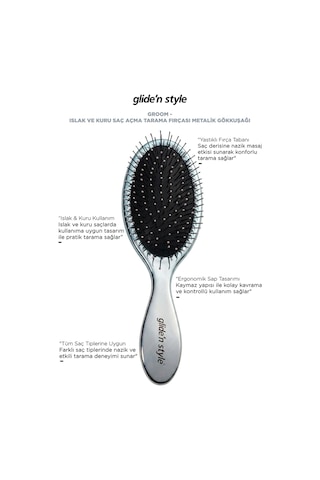 Defacto Glide'n Style Metalik Gökkuşağı Açma Tarama Fırçası H4962AXNS