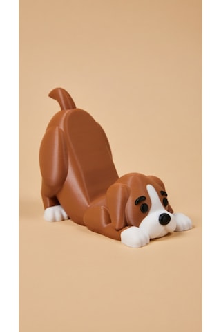 Köpek Figürlü Telefon Tutucu Stand - 3d Baskı Ofis Masaüstü Aksesuarı Ve Biblo