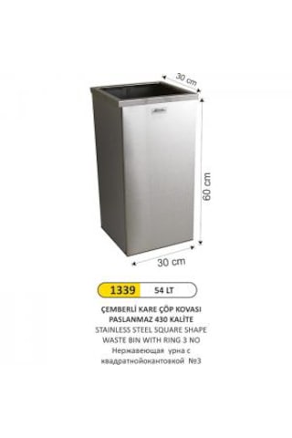Dolumax Çemberli Çöp Kovası Paslanmaz 54 Litre Dolumax Çemberli Çöp Kovası Paslanmaz 54 Litre