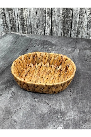 2 Adet Hasır Ekmeklik Saklama Kutusu Organizer Sepet Oval Hasır