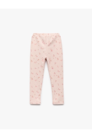 Koton Beli Bağcıklı Kaşkorse Çiçekli Tayt Bej Desenli 6wmg40040ak Ekru Desenli