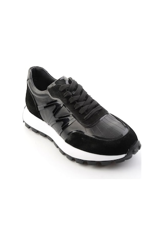 Bambi Siyah Hakiki Deri Erkek Sneaker E01011043303