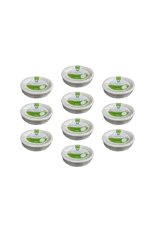 Roll-up Nature Ekolojik Karton Kağıt Tek Kullanımlık Oval Tabak - 20x26 Cm. - 50 Adetlik 10 Paket
