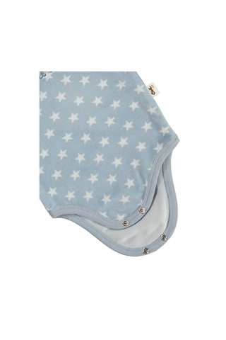 Civil Baby Little Star Nakışlı 1 -18 Ay Çıtçıtlı Badi - Mavi 14958251325W1