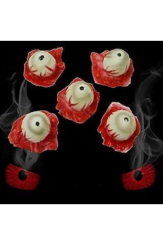 5 Adet Kanlı Korkunç Cadılar Bayramı Malzemesi Sahte Organ İnsan Gözbebekleri Vücut Parçaları Parti Aksesuarları İçin 12+