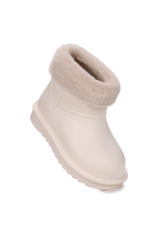 Kiko Kids Geta Su Geçirmez İçi Kürklü Kız Çocuk Eva Yağmur Kar Çizme Krem Krem