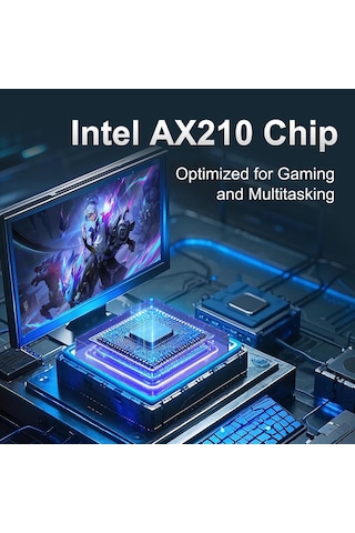 Wifi 6e Pcıe Card Intel Ax210 Chip, 5400mbps Tri-band 2.4ghz/5ghz/6ghz Bluetooth 5.3, Low Latency Wireless Adapter