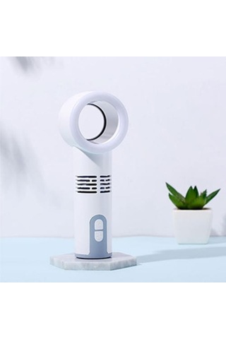 Mini El Bladess Fan Hava Soğutucu Usb Şarj Edilebilir Ventilatör Led Ligth Ayrılabilir Temel Taşınabilir Fan Açık / Ofis Hayranları Cnoh6j Beyaz