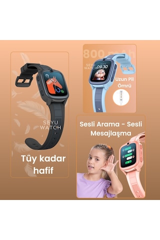 Harvox Hx Kids 4g Pro Sim Kartlı Harvox Akıllı Çocuk Saati Gps Konum Takibi Arama Konuşma 4g Destekli Siyah