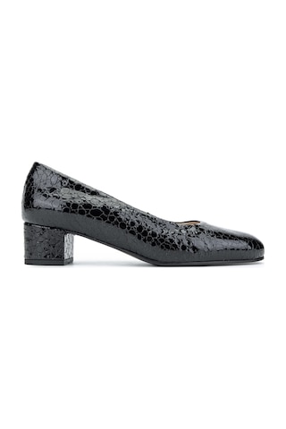 Relax Anatomic Kadın Hakiki Deri Siyah Rugan Comfort Ayakkabı 611 H40000-92 Bn Ayk Y24 Croco Oslo Black Siyah