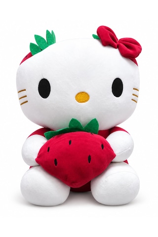 Oyuncak Hello Kitty Peluş Büyük Boy Yumuşak Sevimli Hediyelik Oyun Arkadaşı 40 Cm Kırmızı